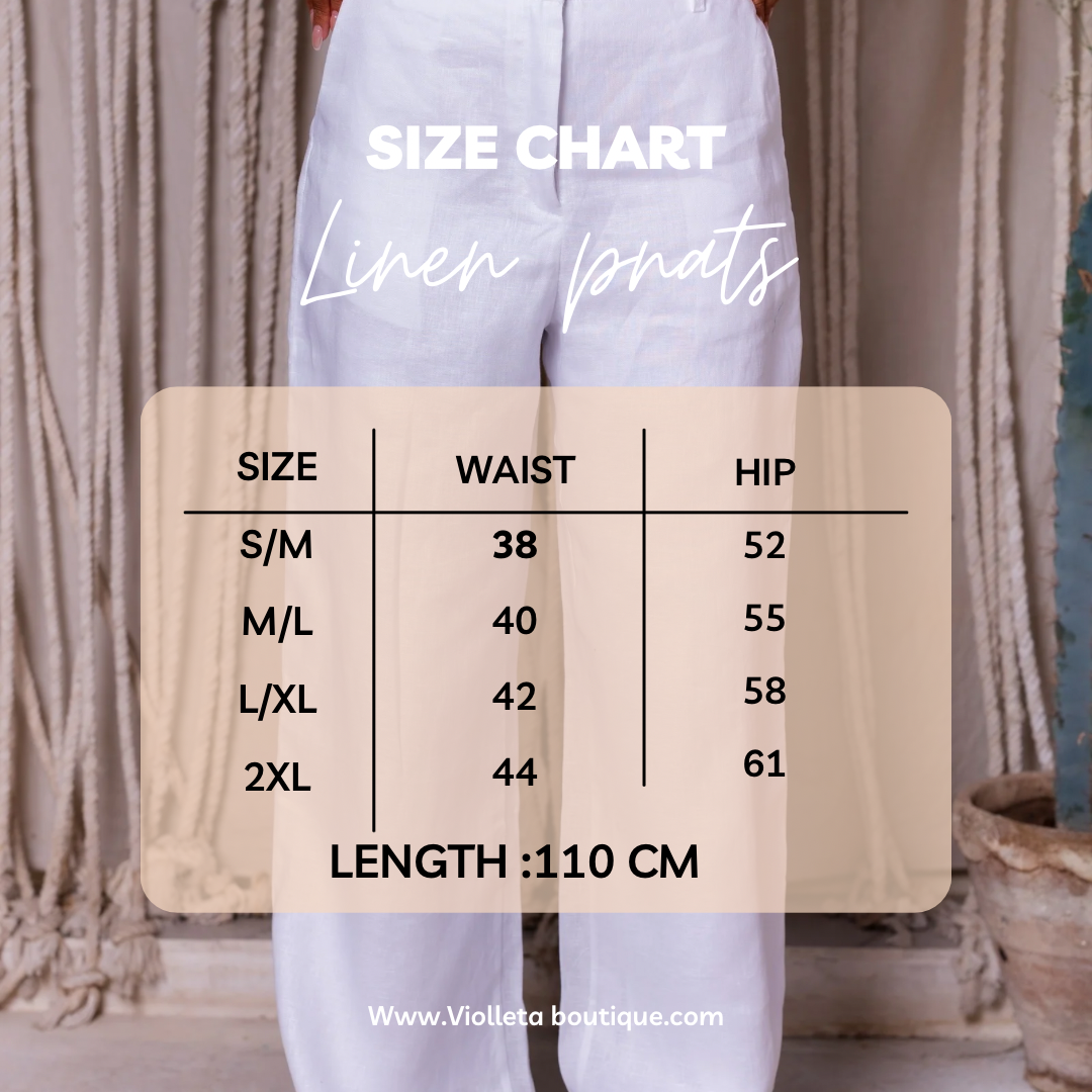 White Pure Linen Pants – Fully Lined with Cotton