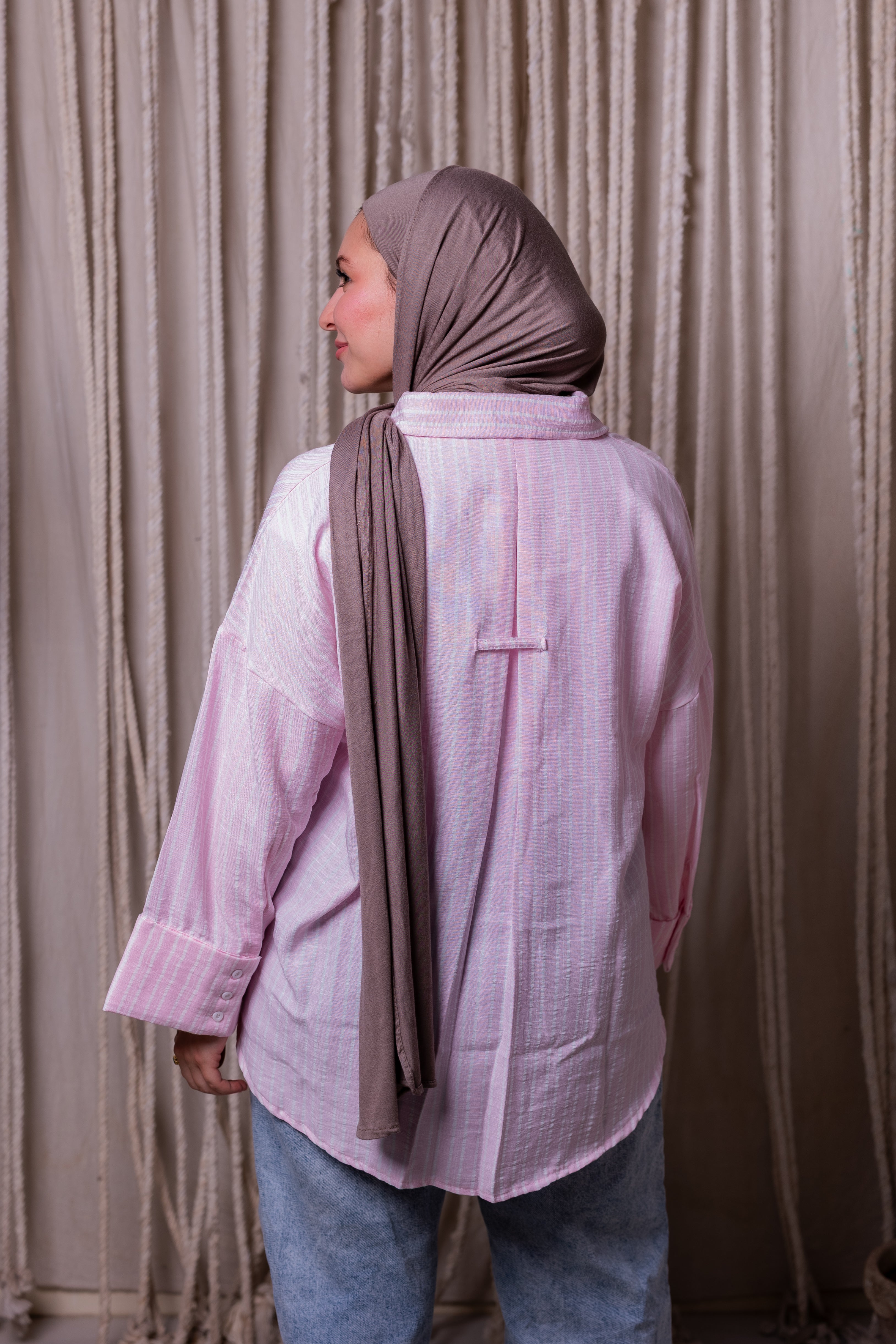 Striped shirt in pink