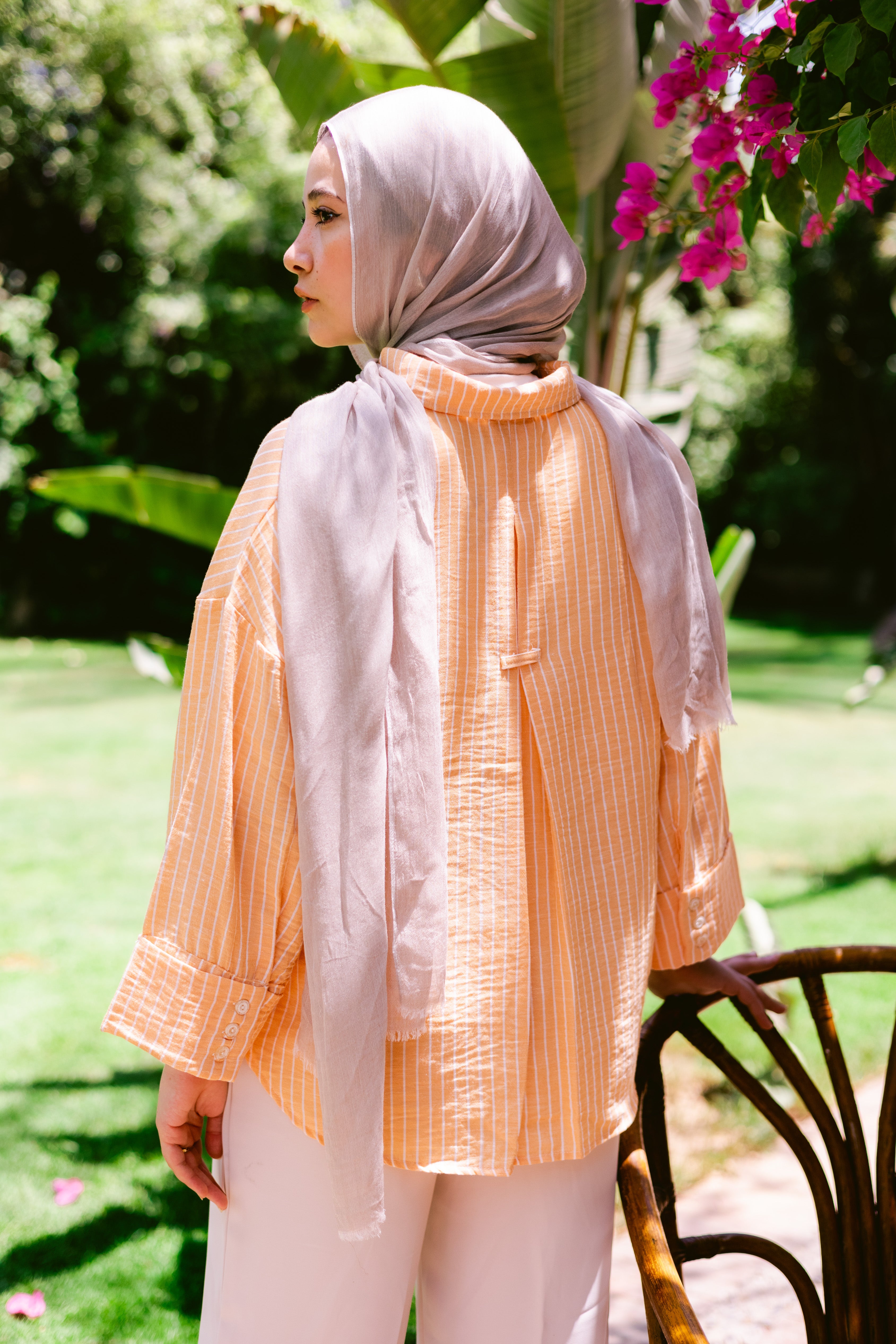 Striped shirt in orange