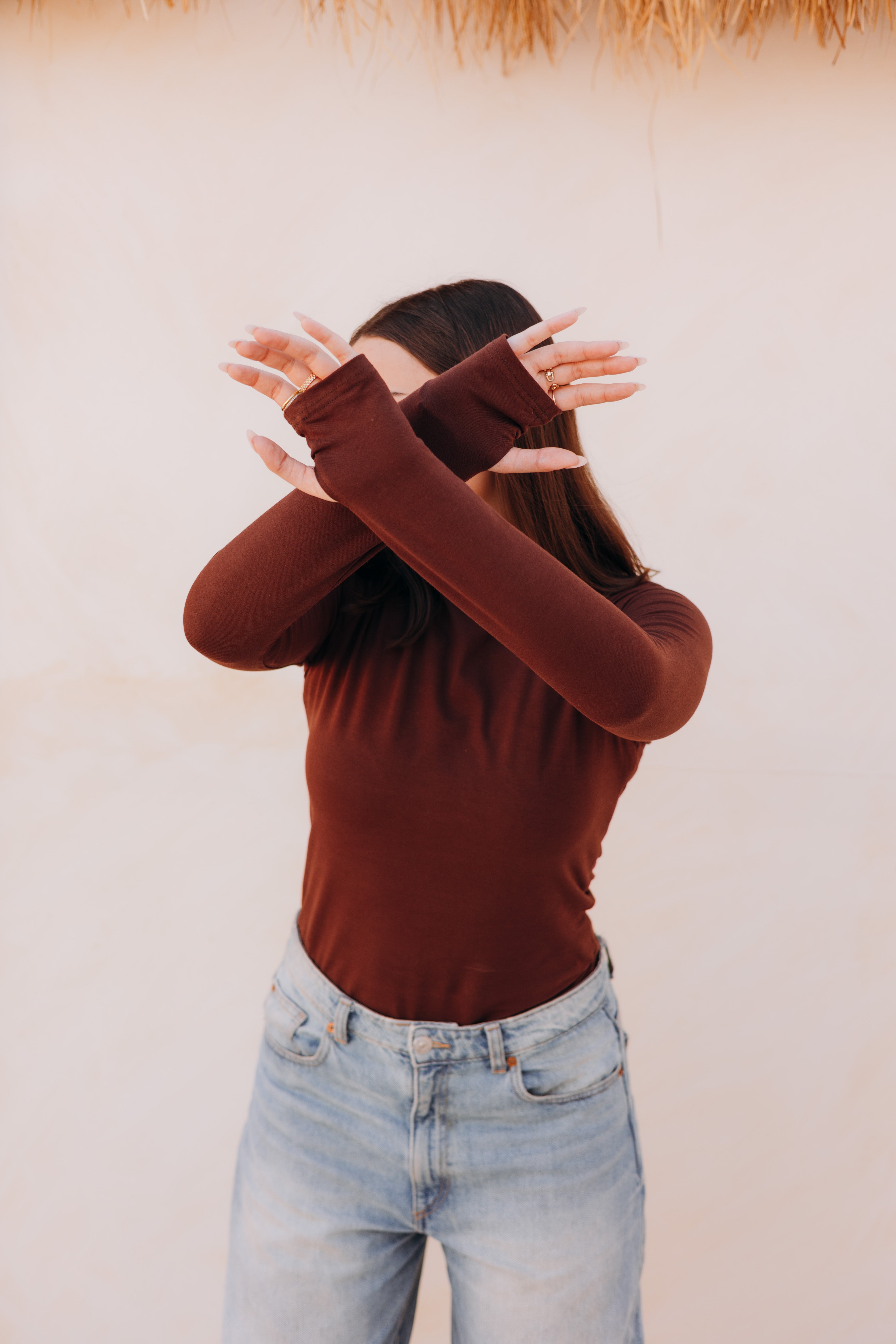 Full sleeve basic in chocolate brown