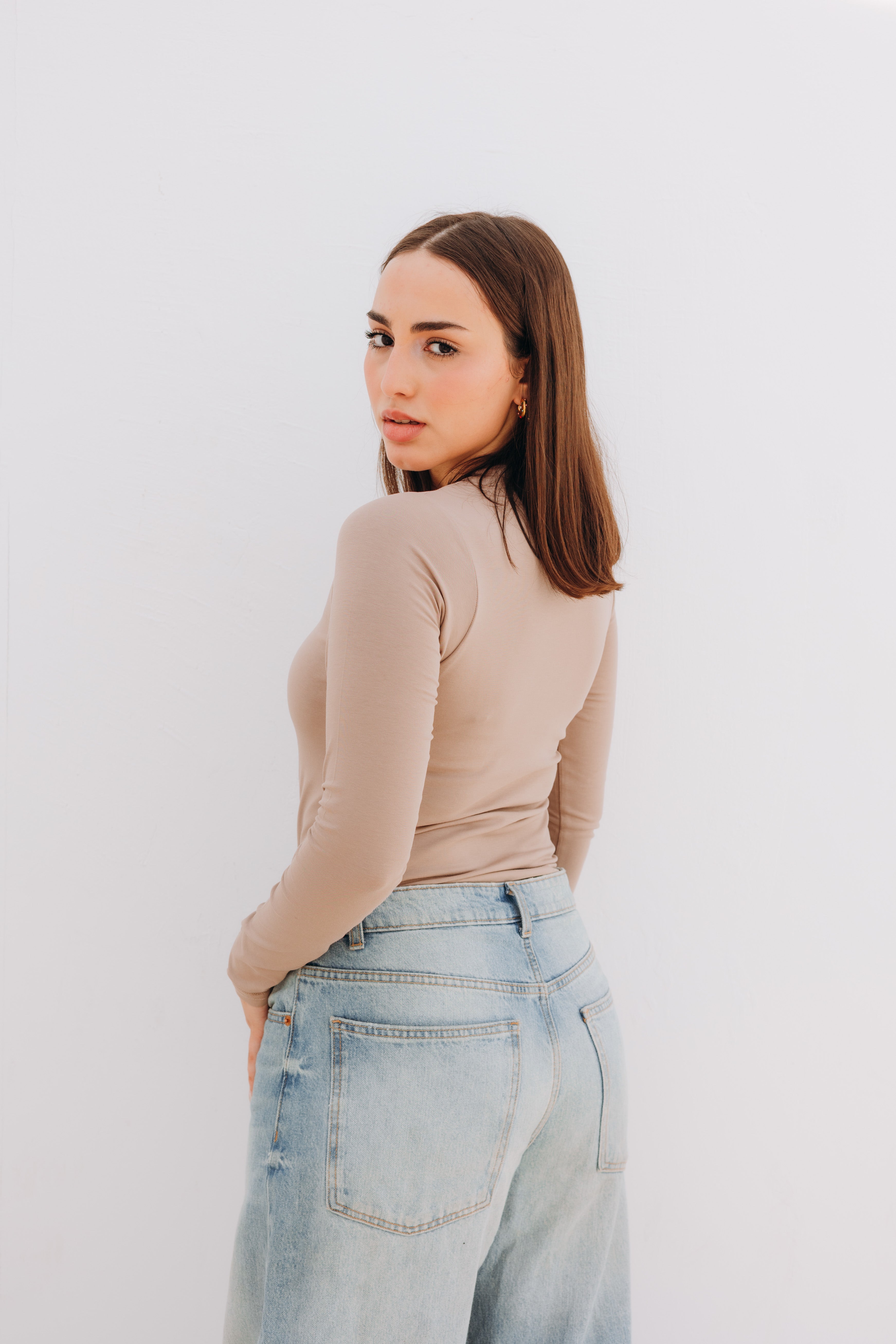 Full sleeve basic in soft mocha