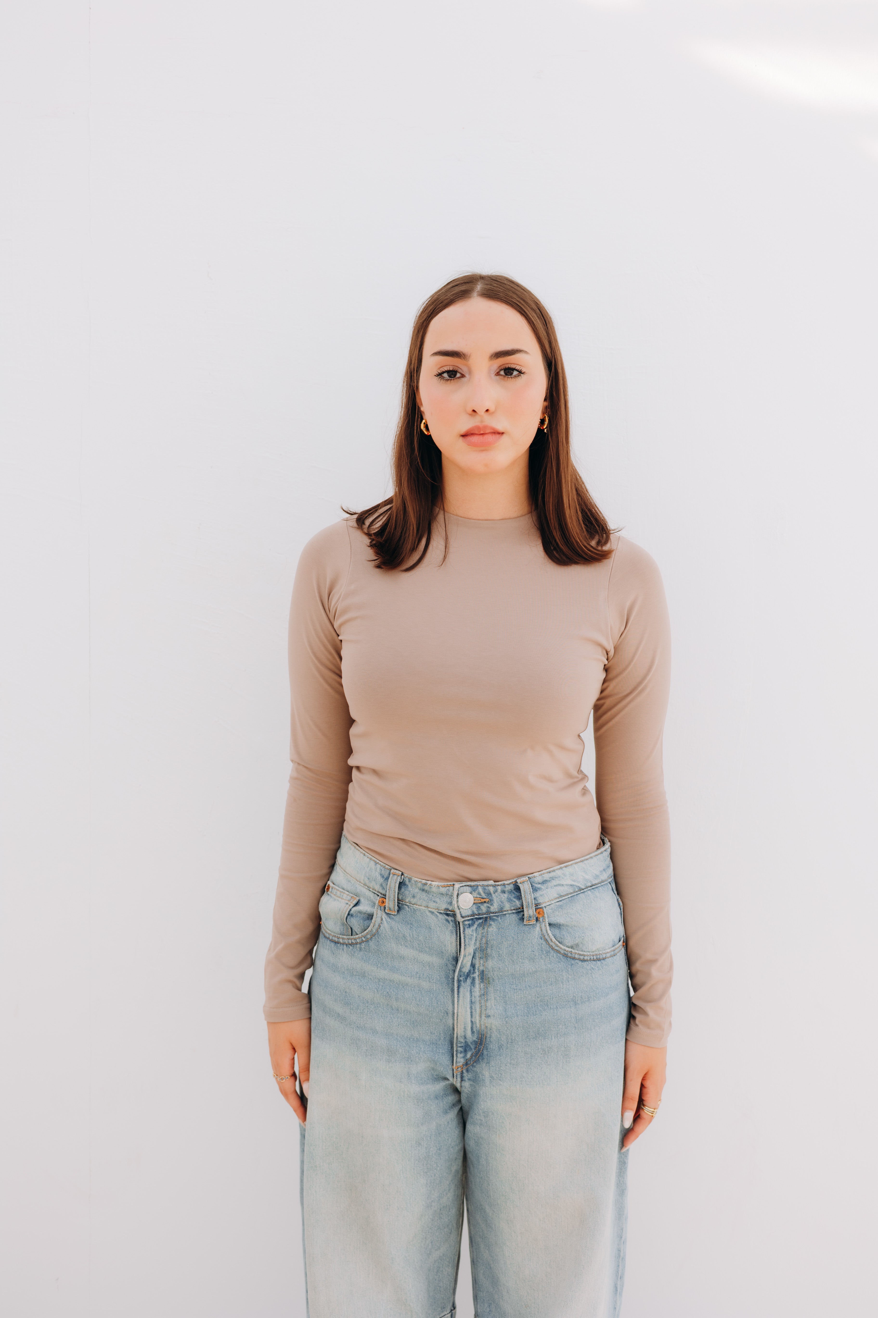 Full sleeve basic in soft mocha