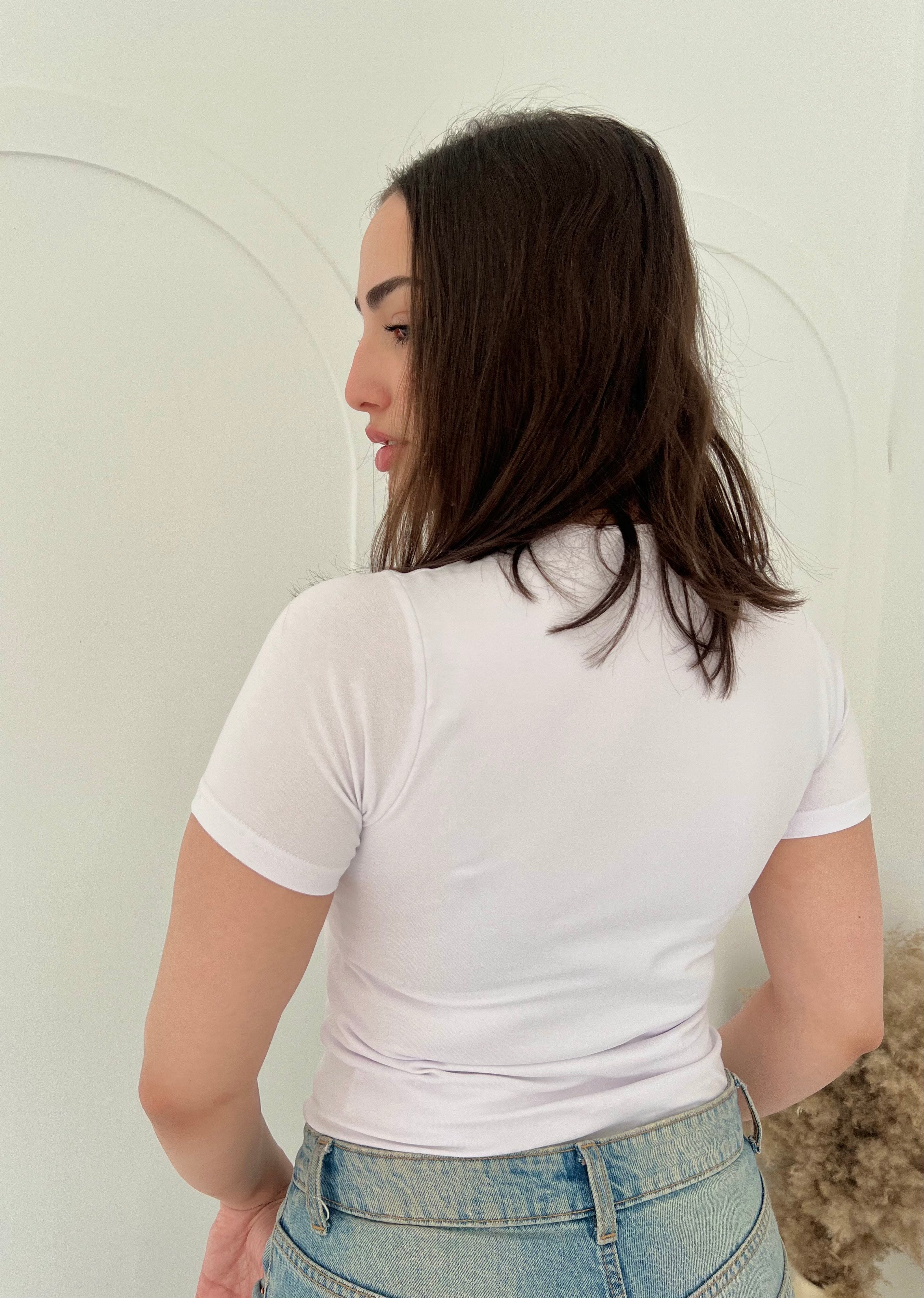 Half Sleeve Basic In White