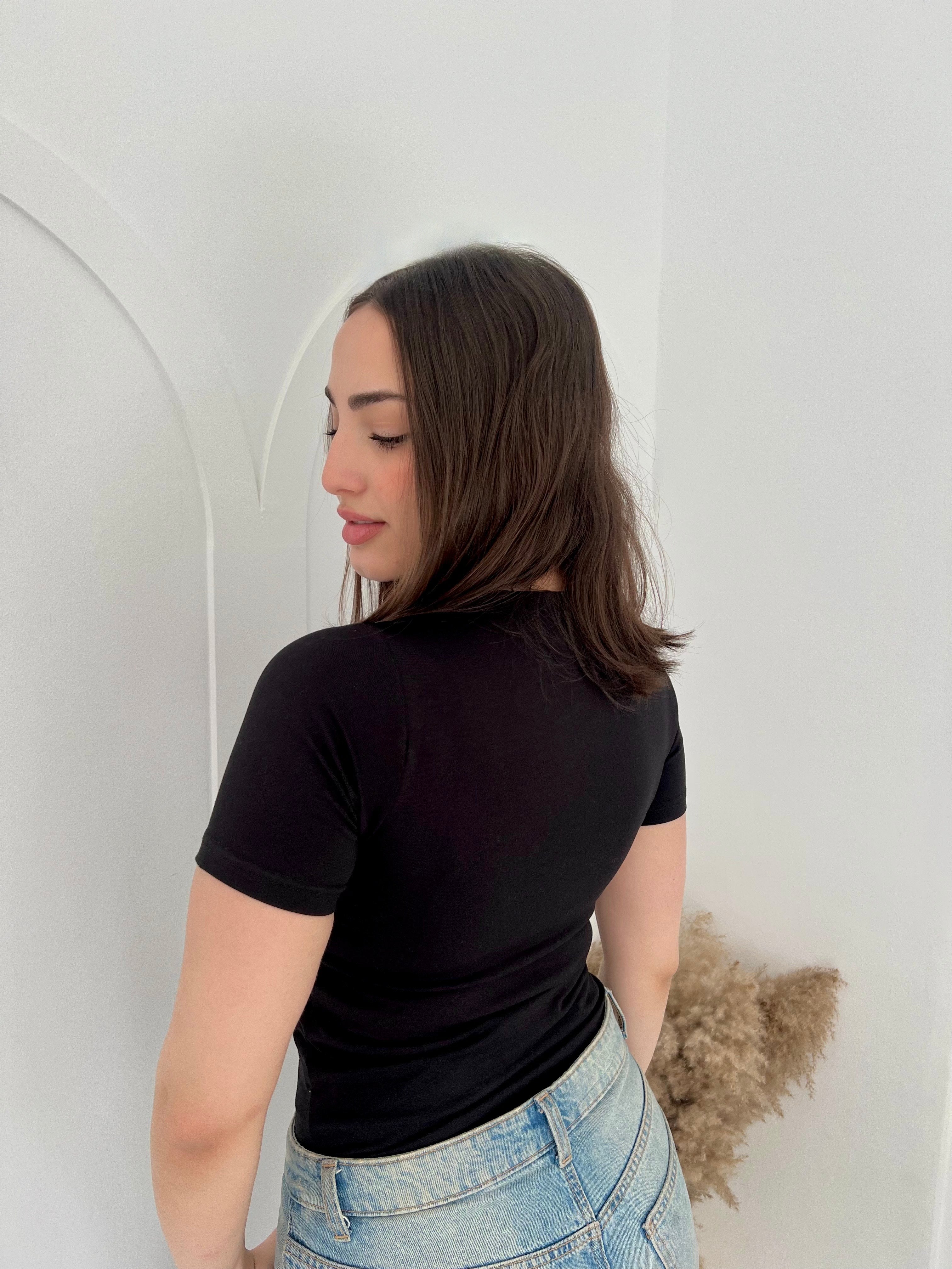 Half Sleeve Basic In Black