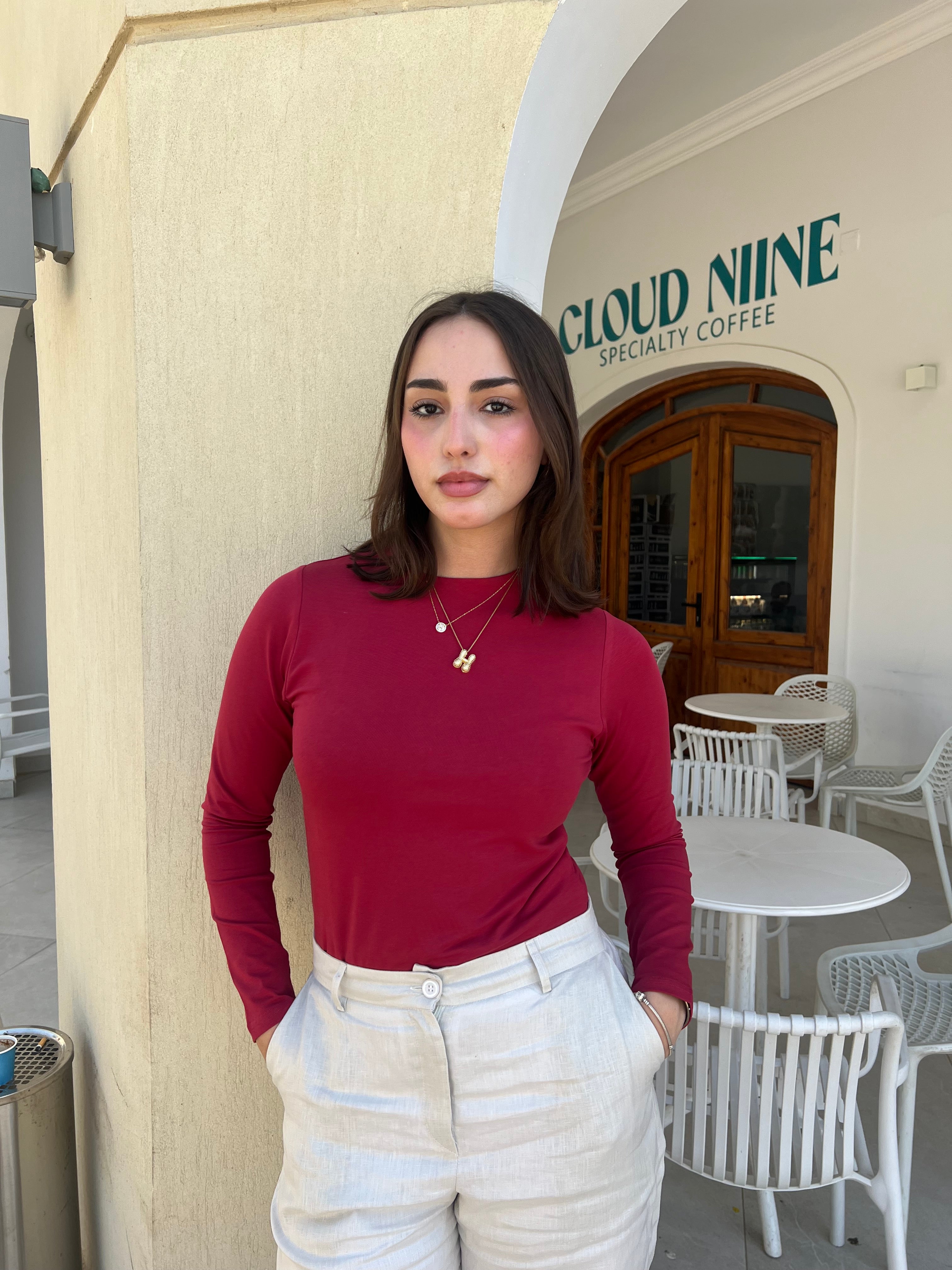 Full Sleeve Basic In Burgundy